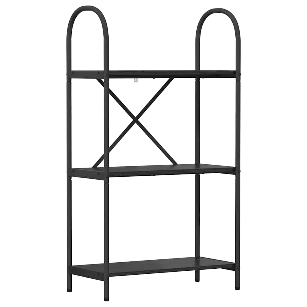 Bogreol Sort eg 60 x 30 x 109 cm Konstrueret træ
