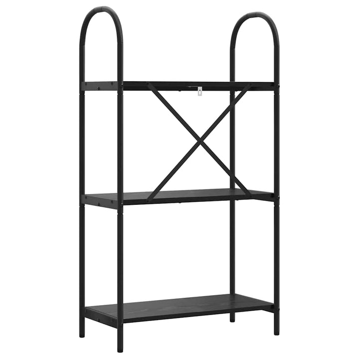 Bogreol Sort eg 60 x 30 x 109 cm Konstrueret træ