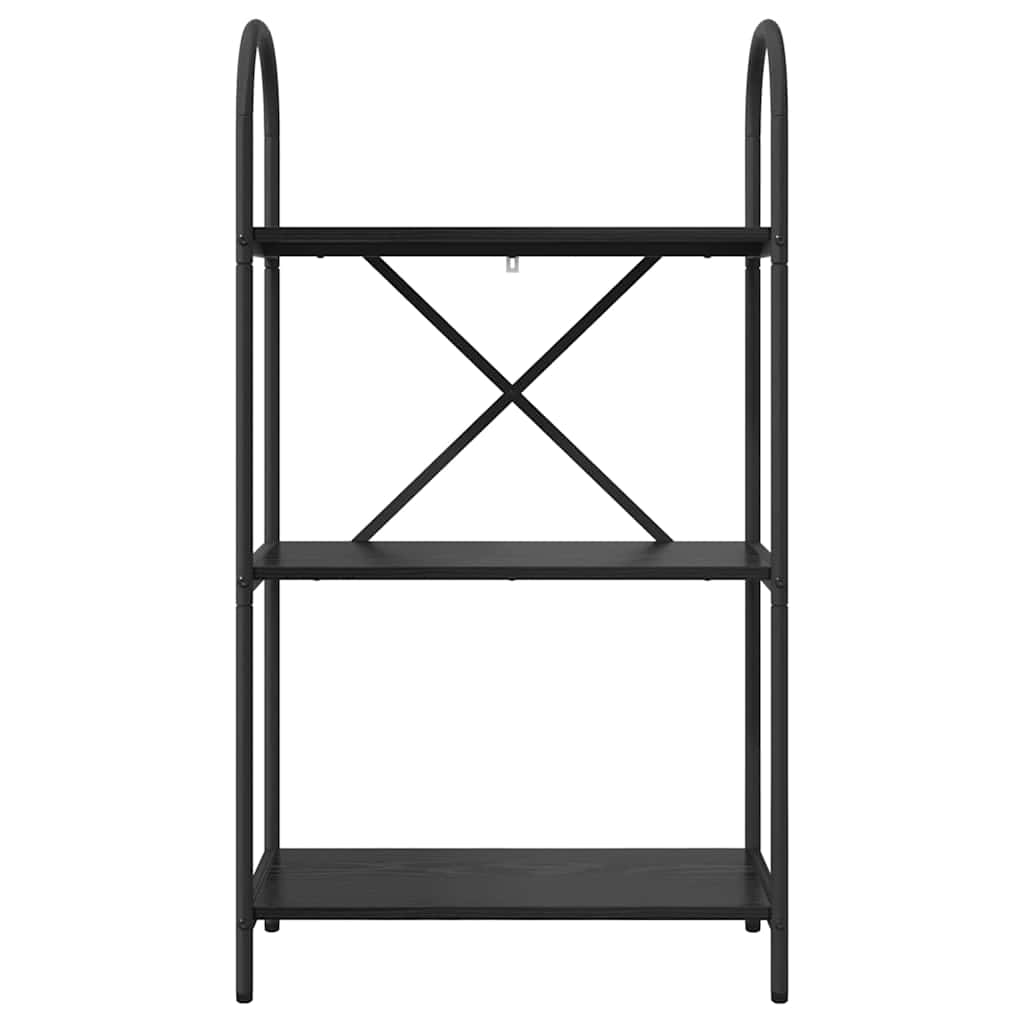 Bogreol Sort eg 60 x 30 x 109 cm Konstrueret træ