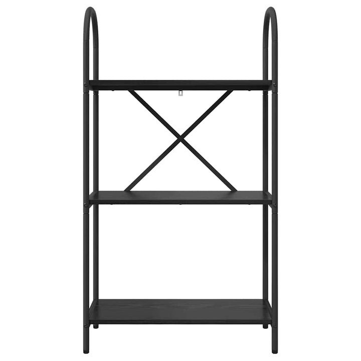 Bogreol 3 niveauer 60 x 30 x 109 cm Konstrueret træ Sort eg