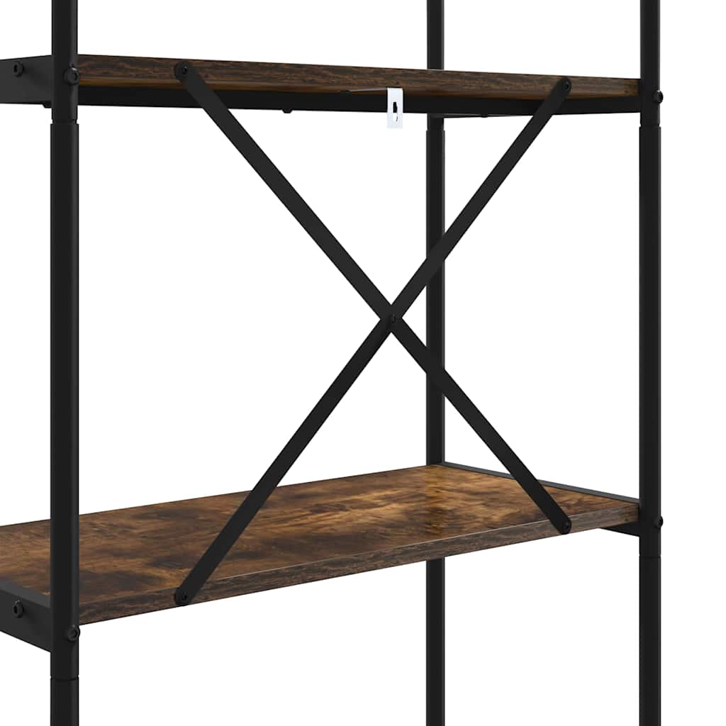 Bogreol Røget eg 60 x 30 x 109 cm Konstrueret træ