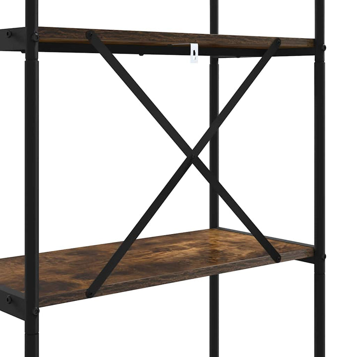 Bogreol 3 niveauer 60 x 30 x 109 cm Konstrueret træ Røget eg