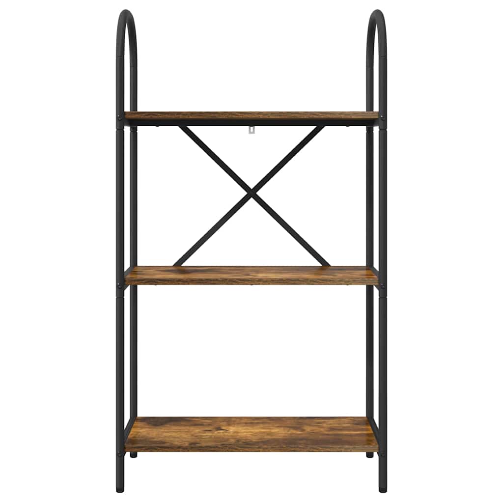 Bogreol Røget eg 60 x 30 x 109 cm Konstrueret træ