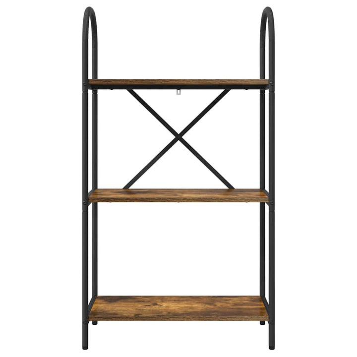 Bogreol 3 niveauer 60 x 30 x 109 cm Konstrueret træ Røget eg