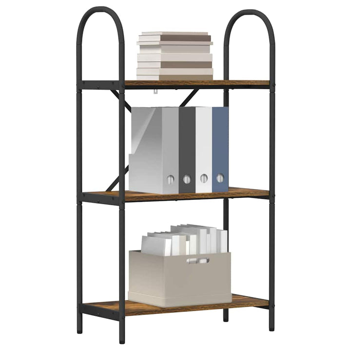 Bogreol Røget eg 60 x 30 x 109 cm Konstrueret træ