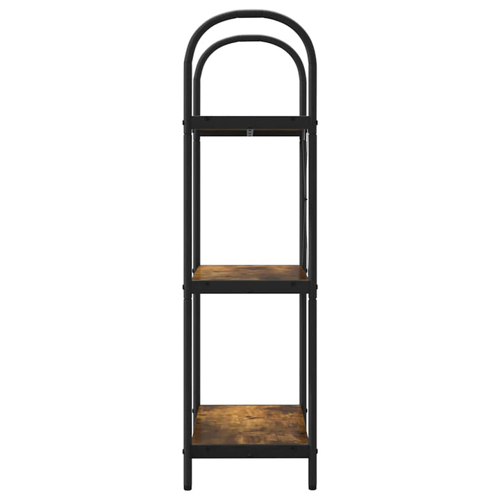 Bogreol 3 niveauer 60 x 30 x 109 cm Konstrueret træ Røget eg