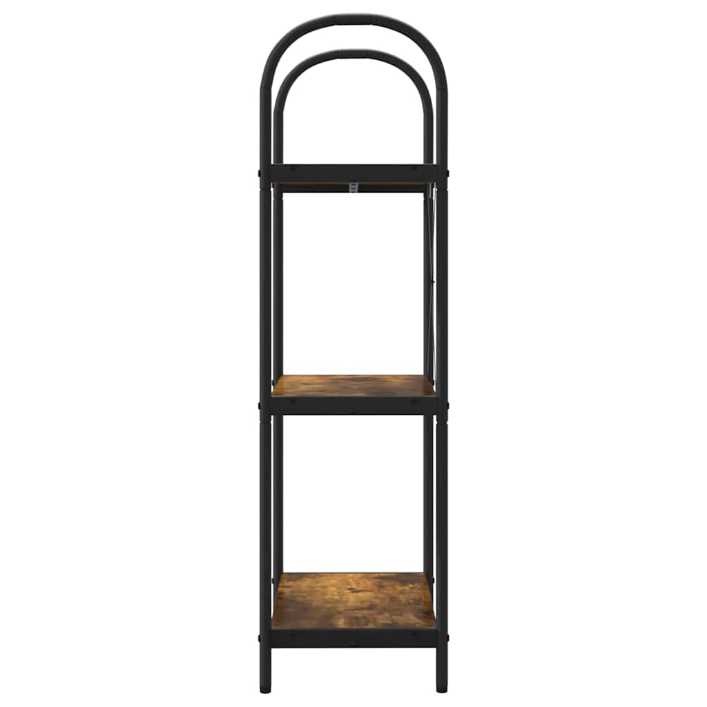 Bogreol Røget eg 60 x 30 x 109 cm Konstrueret træ