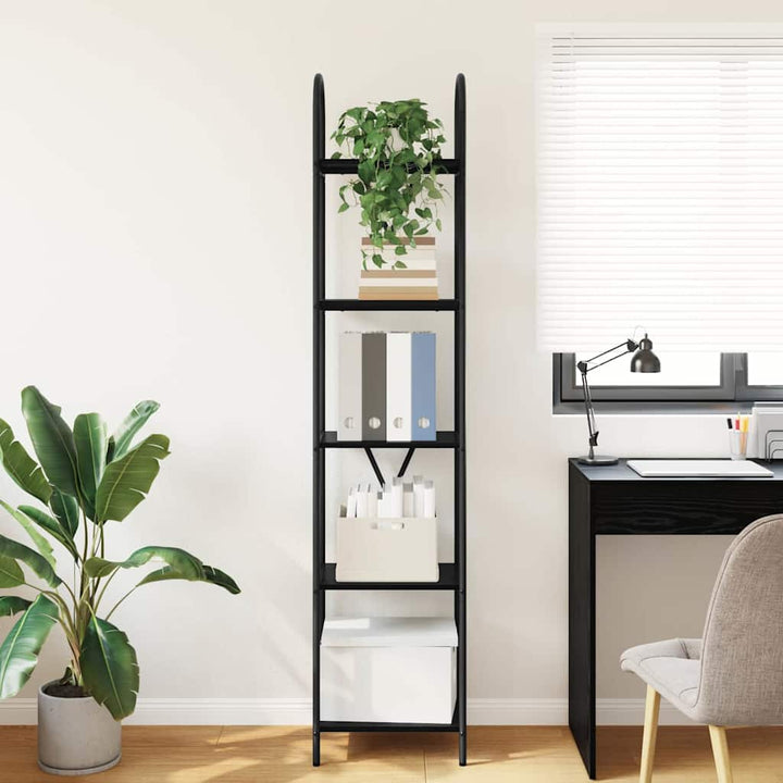 Bogreol Sort eg 40 x 30 x 183 cm Konstrueret træ