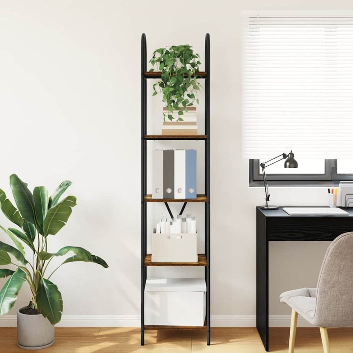 Bogreol Røget eg 40 x 30 x 183 cm Konstrueret træ