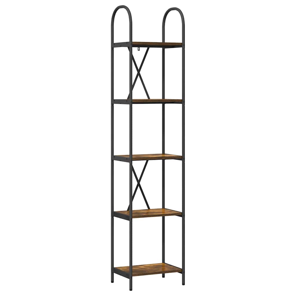 Bogreol Røget eg 40 x 30 x 183 cm Konstrueret træ