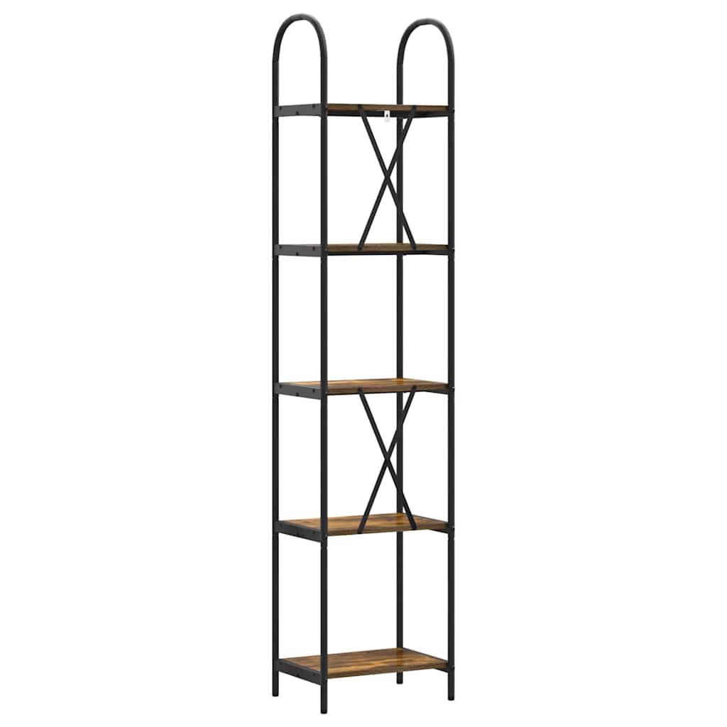 Bogreol Røget eg 40 x 30 x 183 cm Konstrueret træ