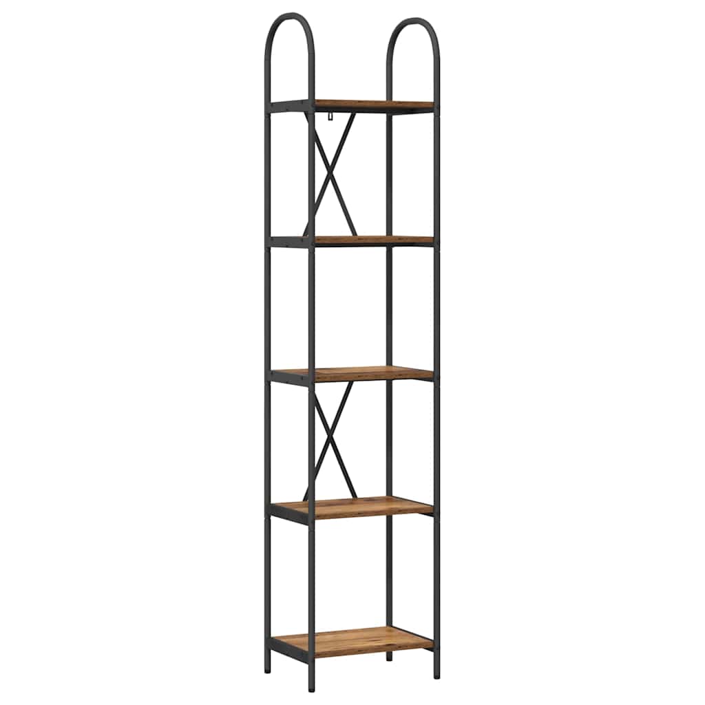 Bogreol Gammelt træ 40 x 30 x 183 cm Konstrueret træ