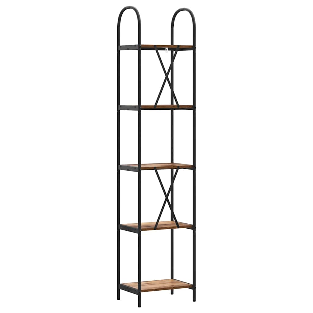 Bogreol Gammelt træ 40 x 30 x 183 cm Konstrueret træ