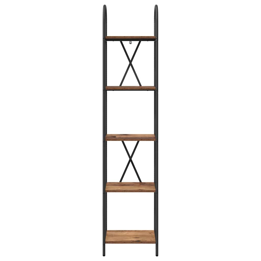 Bogreol Gammelt træ 40 x 30 x 183 cm Konstrueret træ