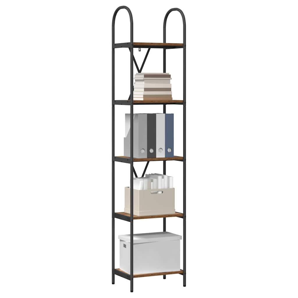 Bogreol Gammelt træ 40 x 30 x 183 cm Konstrueret træ