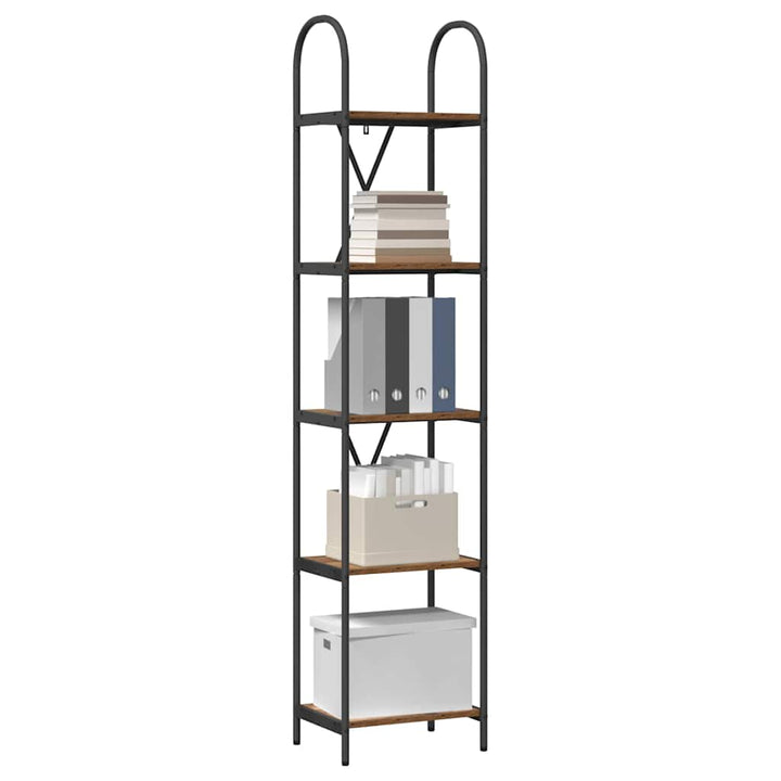 Bogreol Gammelt træ 40 x 30 x 183 cm Konstrueret træ