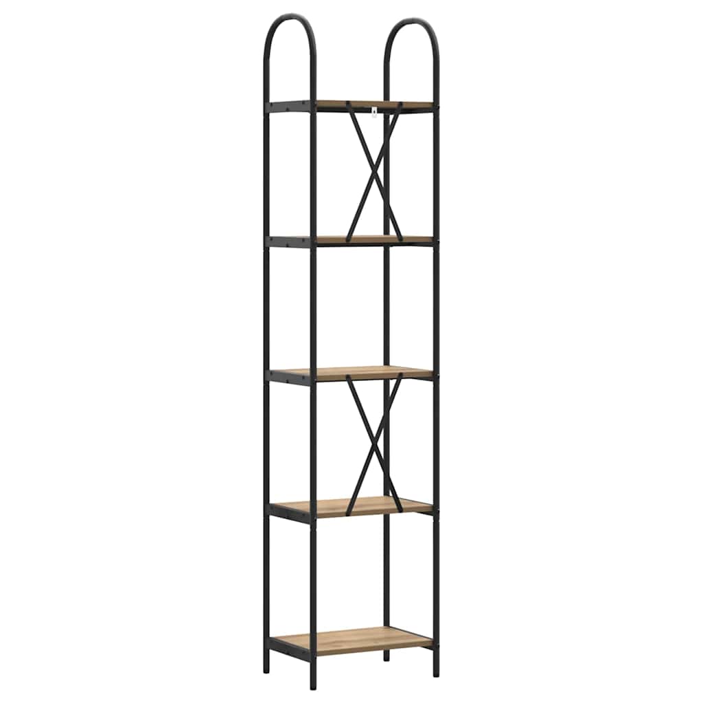 Bogreol Artisan Egetræ 40 x 30 x 183 cm Konstrueret træ