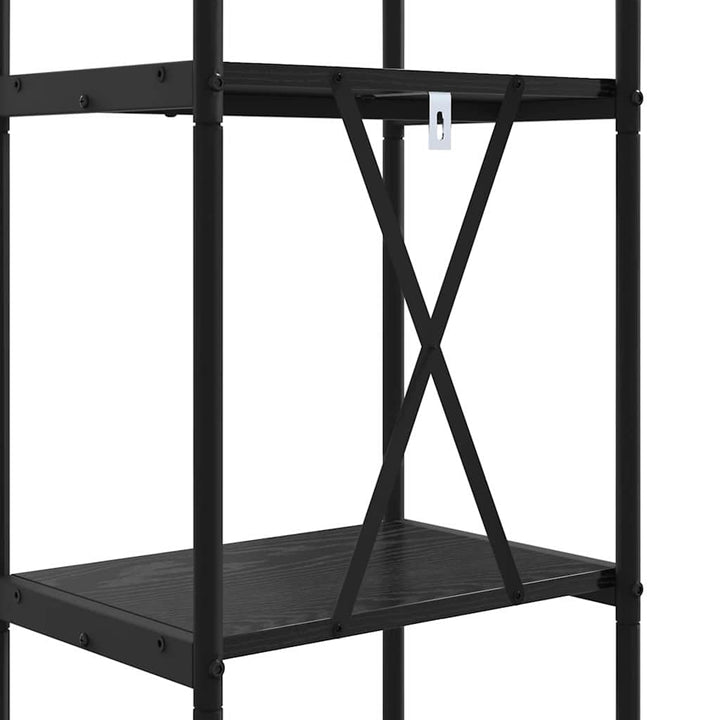 Bogreol Sort eg 40 x 30 x 146 cm Konstrueret træ