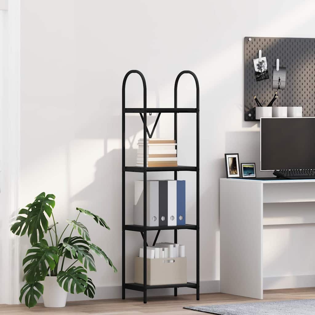 Bogreol Sort eg 40 x 30 x 146 cm Konstrueret træ