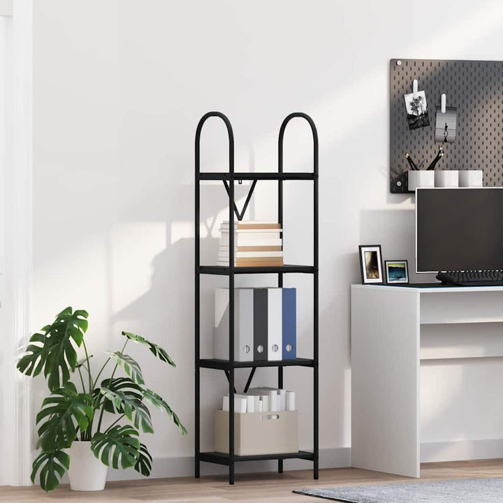 Bogreol Sort eg 40 x 30 x 146 cm Konstrueret træ