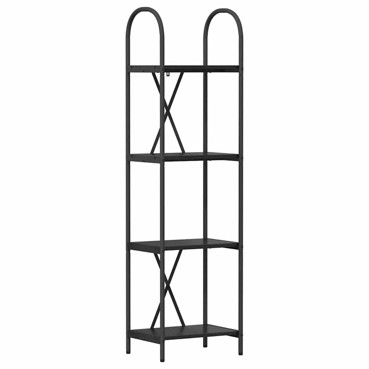 Bogreol Sort eg 40 x 30 x 146 cm Konstrueret træ