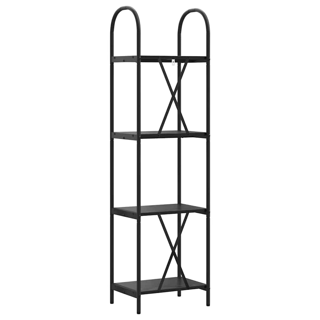 Bogreol Sort eg 40 x 30 x 146 cm Konstrueret træ