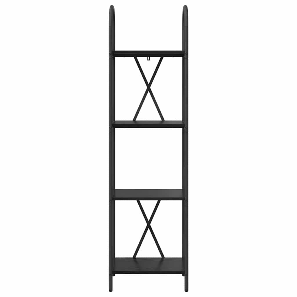 Bogreol Sort eg 40 x 30 x 146 cm Konstrueret træ