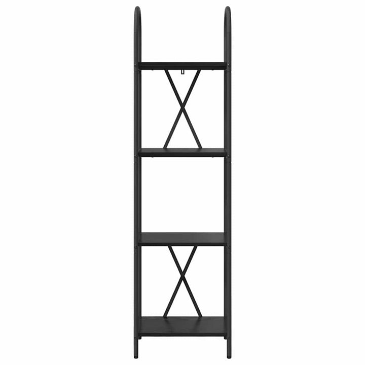 Bogreol Sort eg 40 x 30 x 146 cm Konstrueret træ
