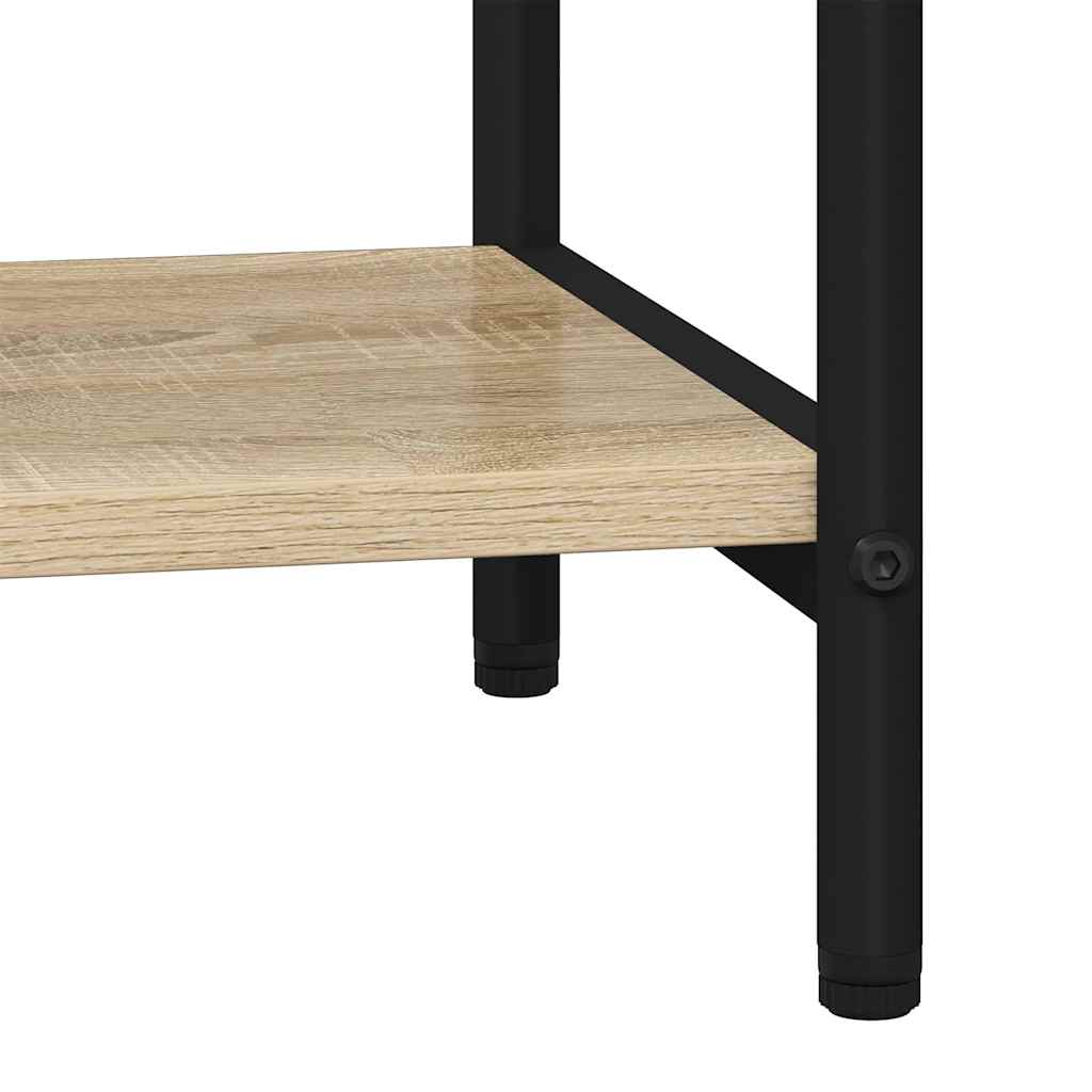 Bogreol 4 niveauer 40 x 30 x 146 cm Konstrueret træ Sonoma eg
