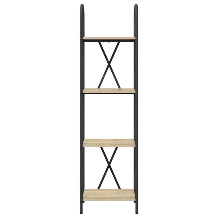 Bogreol 4 niveauer 40 x 30 x 146 cm Konstrueret træ Sonoma eg