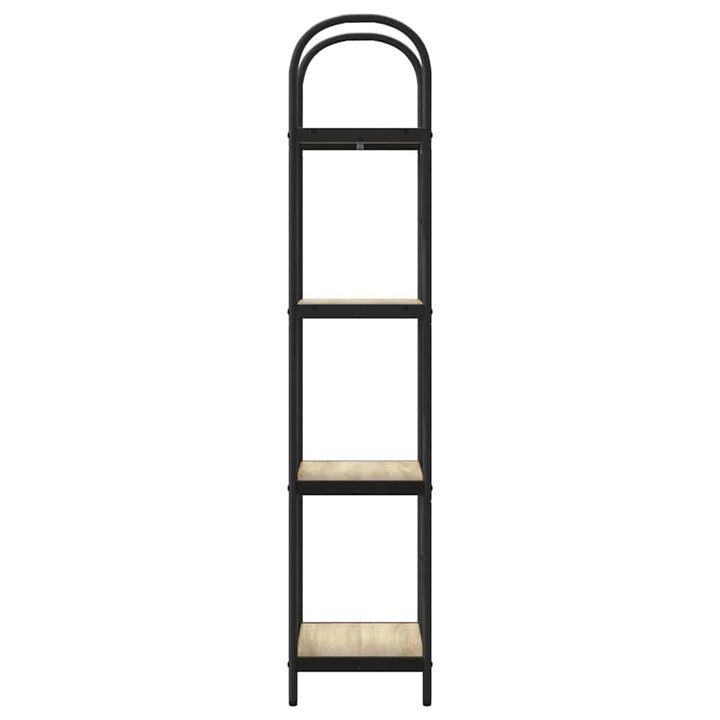 Bogreol 4 niveauer 40 x 30 x 146 cm Konstrueret træ Sonoma eg