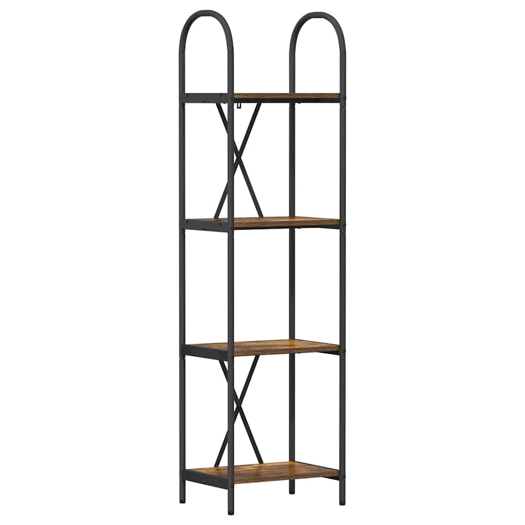 Bogreol Røget eg 40 x 30 x 146 cm Konstrueret træ