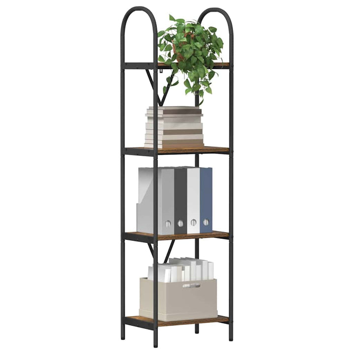 Bogreol Røget eg 40 x 30 x 146 cm Konstrueret træ