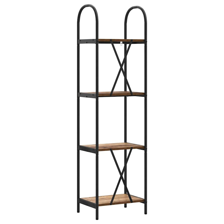 Bogreol Gammelt træ 40 x 30 x 146 cm Konstrueret træ