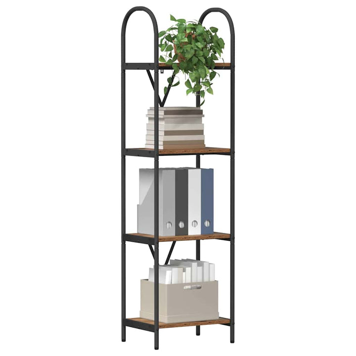 Bogreol Gammelt træ 40 x 30 x 146 cm Konstrueret træ