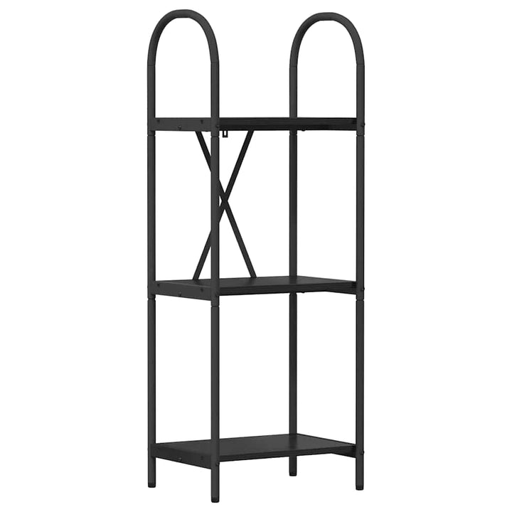 Bogreol Sort eg 40 x 30 x 109 cm Konstrueret træ