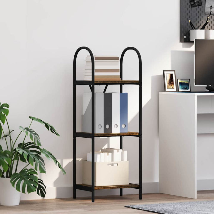 Bogreol Røget eg 40 x 30 x 109 cm Konstrueret træ