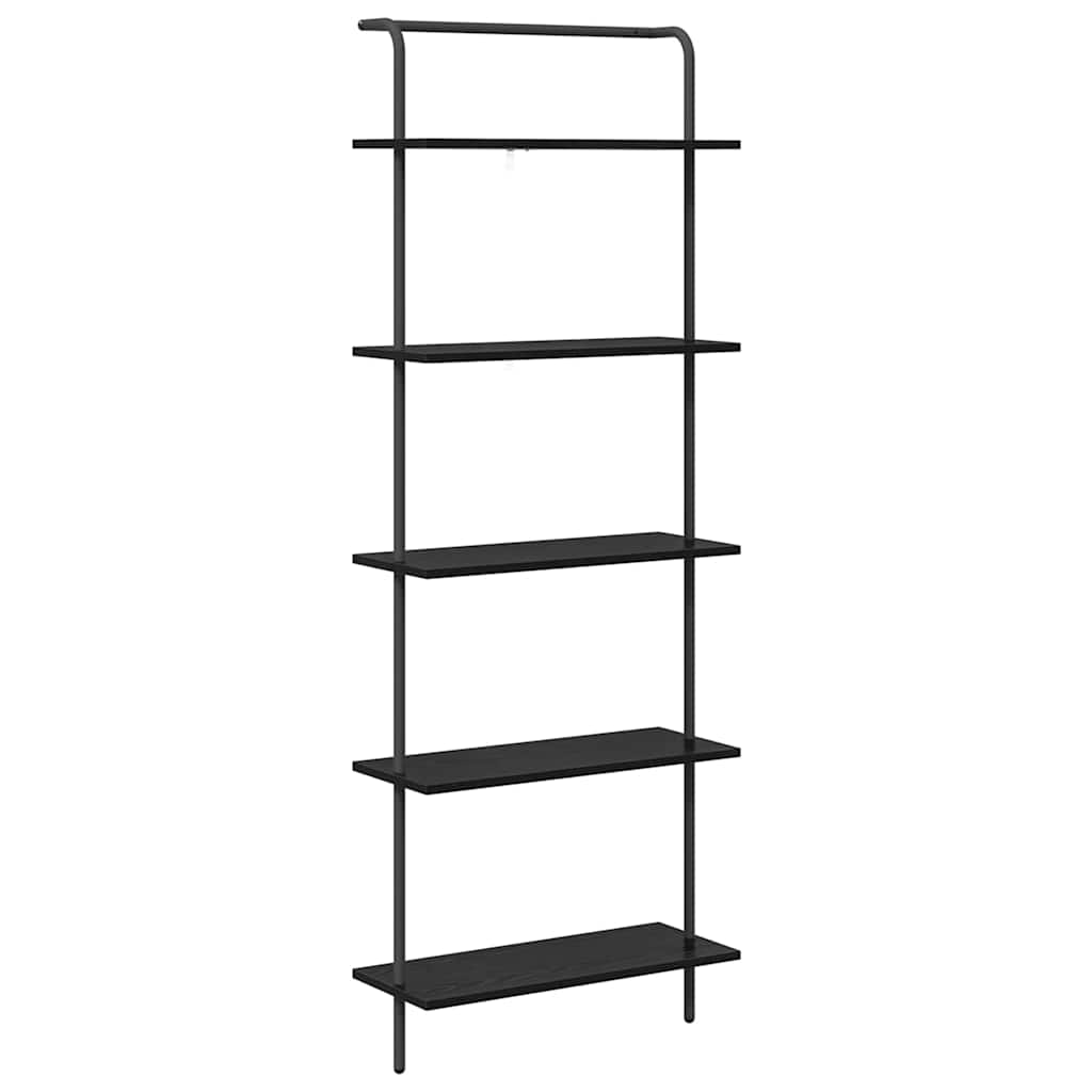 Bogreol Sort eg 60 x 24 x 168 cm Konstrueret træ