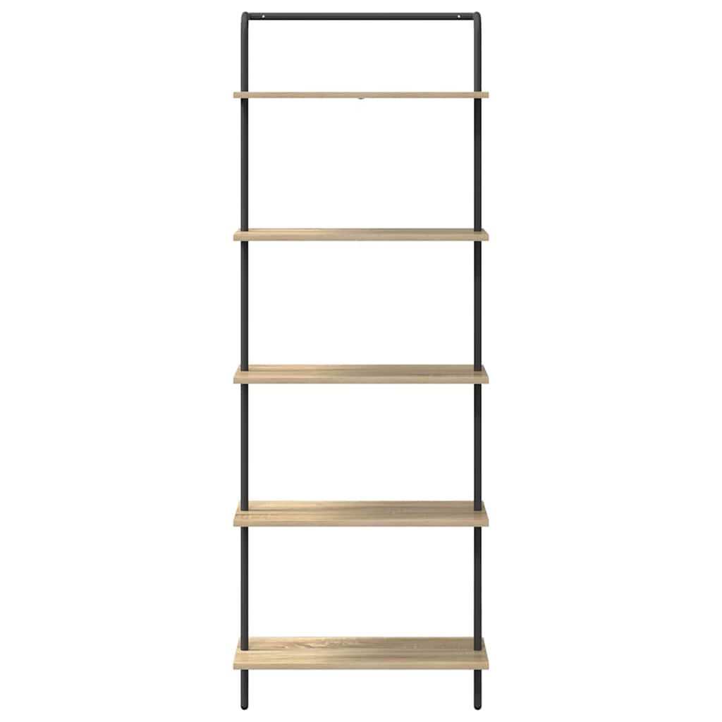 Bogreol 5 niveauer 60 x 24 x 168 cm Konstrueret træ Sonoma eg