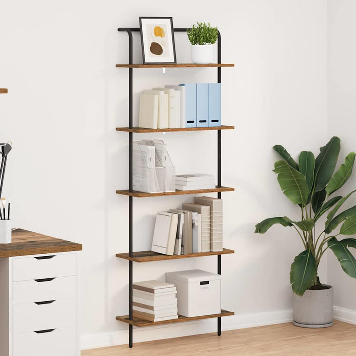Bogreol Gammelt træ 60 x 24 x 168 cm Konstrueret træ
