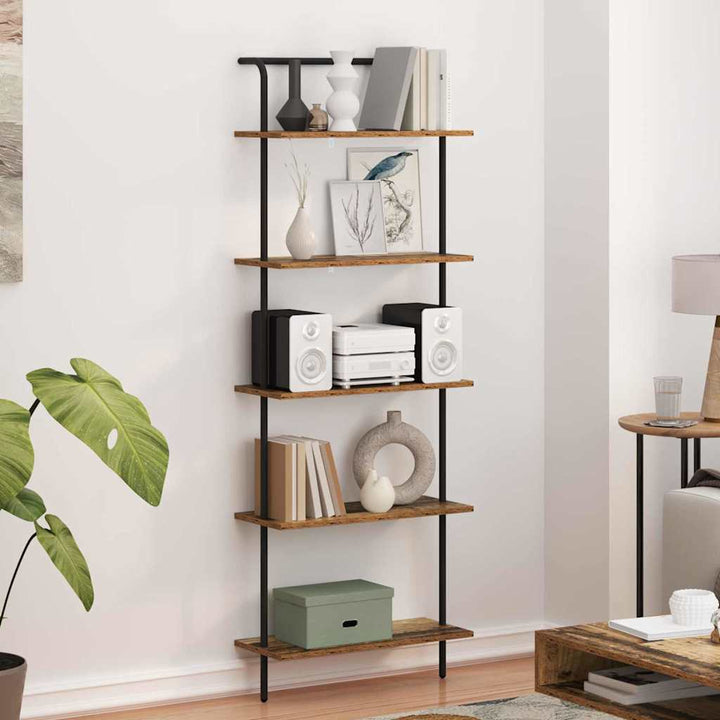 Bogreol Gammelt træ 60 x 24 x 168 cm Konstrueret træ