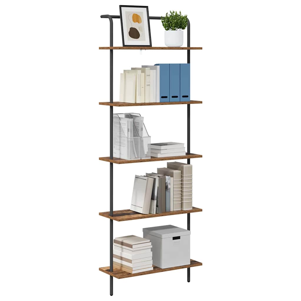 Bogreol Gammelt træ 60 x 24 x 168 cm Konstrueret træ