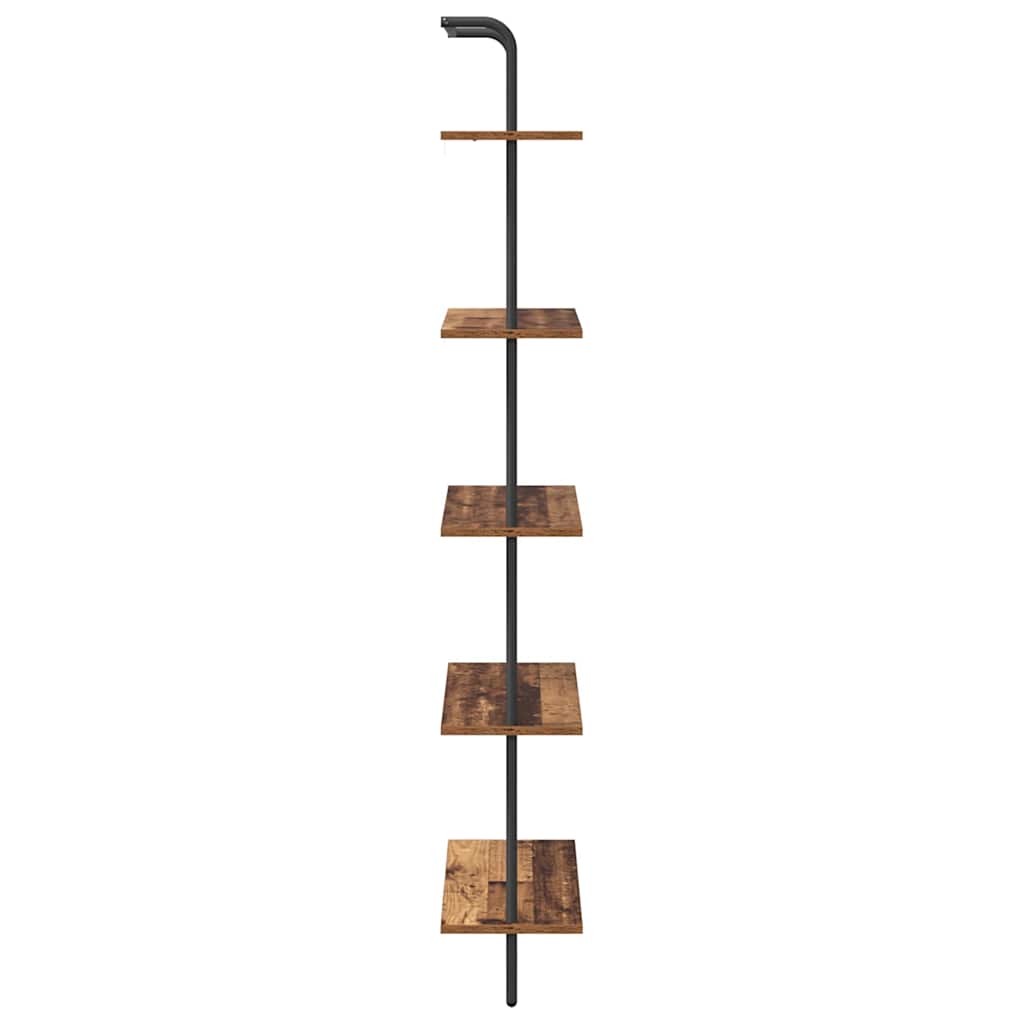 Bogreol Gammelt træ 60 x 24 x 168 cm Konstrueret træ
