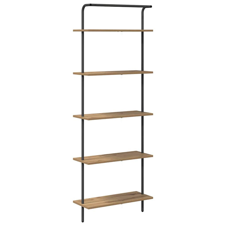 Bogreol 5 niveauer 60 x 24 x 168 cm Konstrueret træ