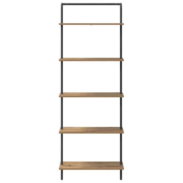 Bogreol 5 niveauer 60 x 24 x 168 cm Konstrueret træ