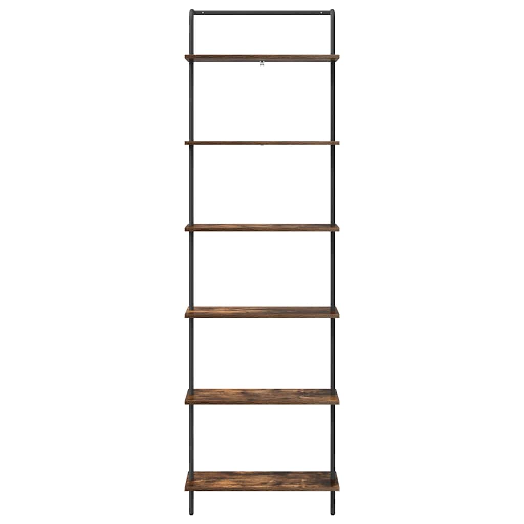 Bogreol Røget eg 60 x 24 x 203 cm Konstrueret træ