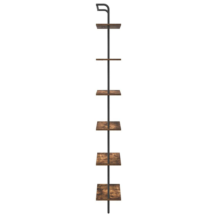 Bogreol Røget eg 60 x 24 x 203 cm Konstrueret træ