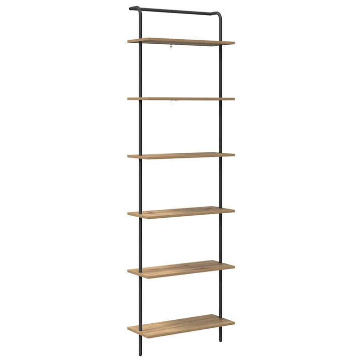 Bogreol 6 niveauer 60 x 24 x 203 cm Konstrueret træ