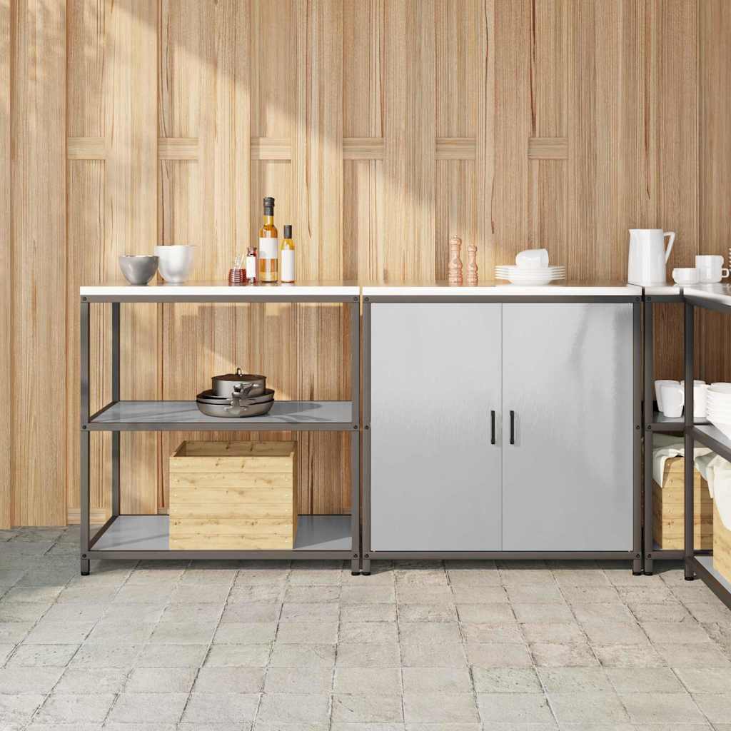 Køkkenopbevaringssæt HATTEM 2 pcs Sølv Rustfrit stål