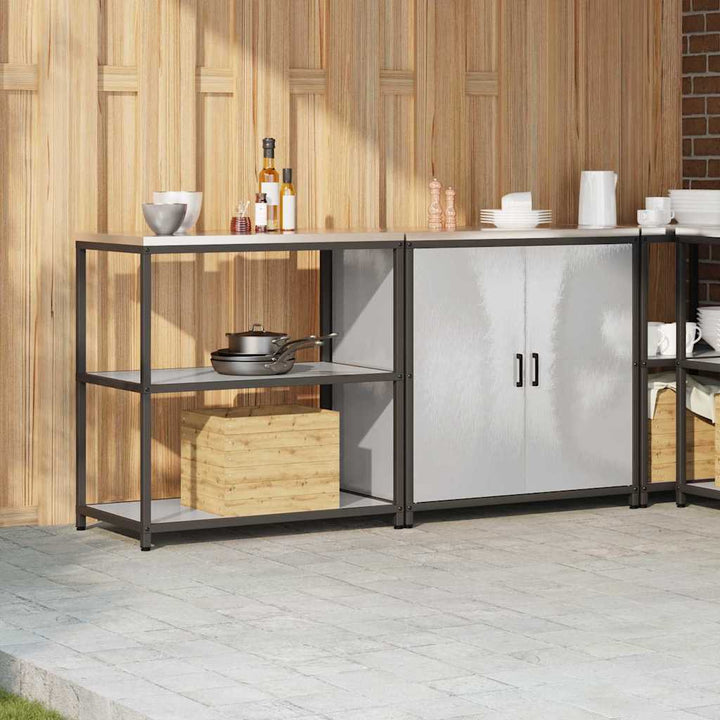 Køkkenopbevaringssæt HATTEM 2 pcs Sølv Rustfrit stål